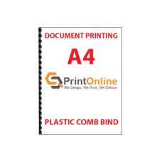 A4 Plastic Comb Bind Book